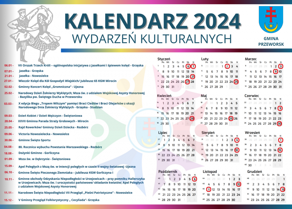 Kalendarz wydarzeń kulturalnych 2024